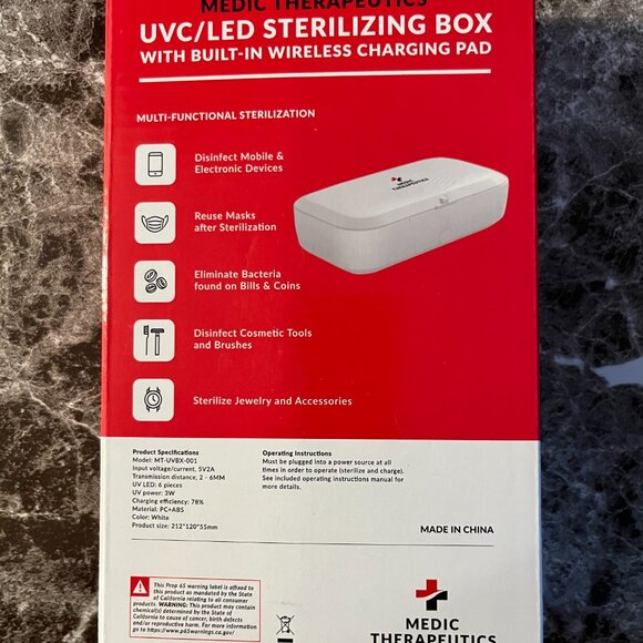 Medic Therapeutics UV-C / LED Sanitizer with Wireless Charging Pad - New - Picture 3 of 8